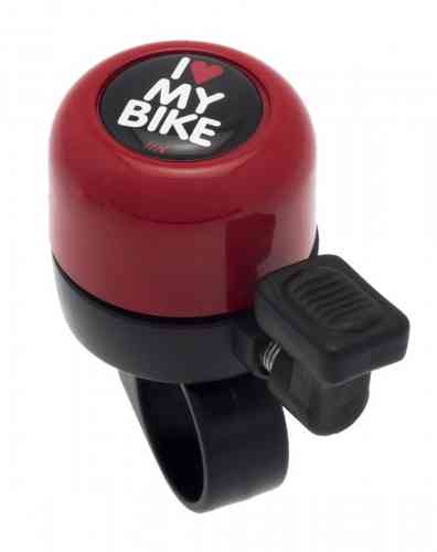 Liix Micro Bell I Love My Bike Black rot Ping Fahrradklingel, Liix