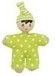 Glückliche Babies Baby Püppchen „grüne Sterne gestreifte grüne Mütze“ für Puppenhaus Familie, hape