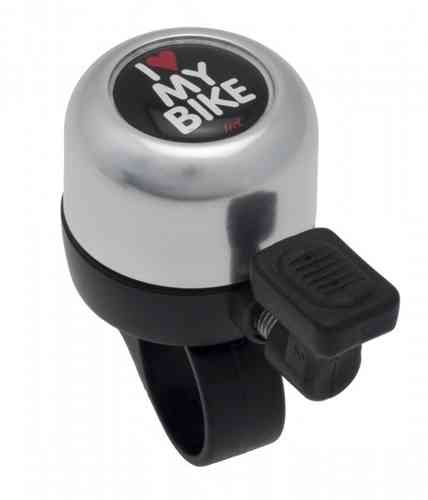 Liix Micro Bell I Love My Bike Black Silber Ping Fahrradklingel, Liix
