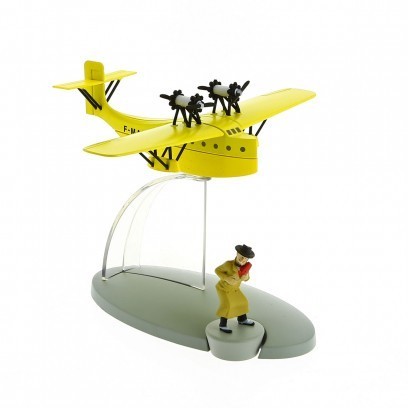 Wasserflugzeug der Post aus Tim und Struppi und der Arambayafetisch Flugzeugmodell, moulinsart