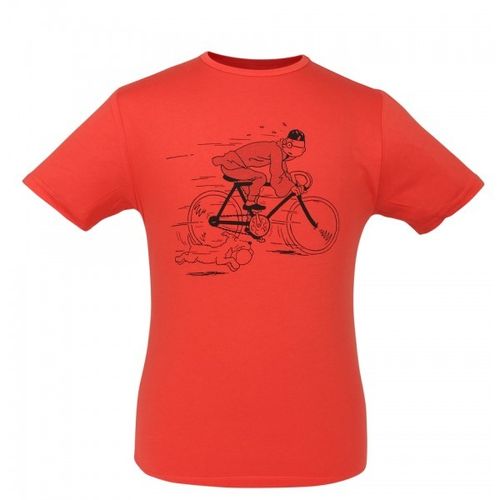 T-Shirt rot Fahrrad der blaue Lotus Tintin Tim und Struppi, Moulinsart