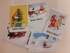5er Postkartenset Weihnachten u. Neujahr TinTin Tim & Struppi, moulinsart